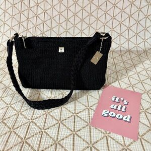 Lina Black Crochet Shoulder Bag ✨☀️